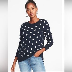 EUC Old Navy Crew Neck Sweater Sizes: M Navy/White